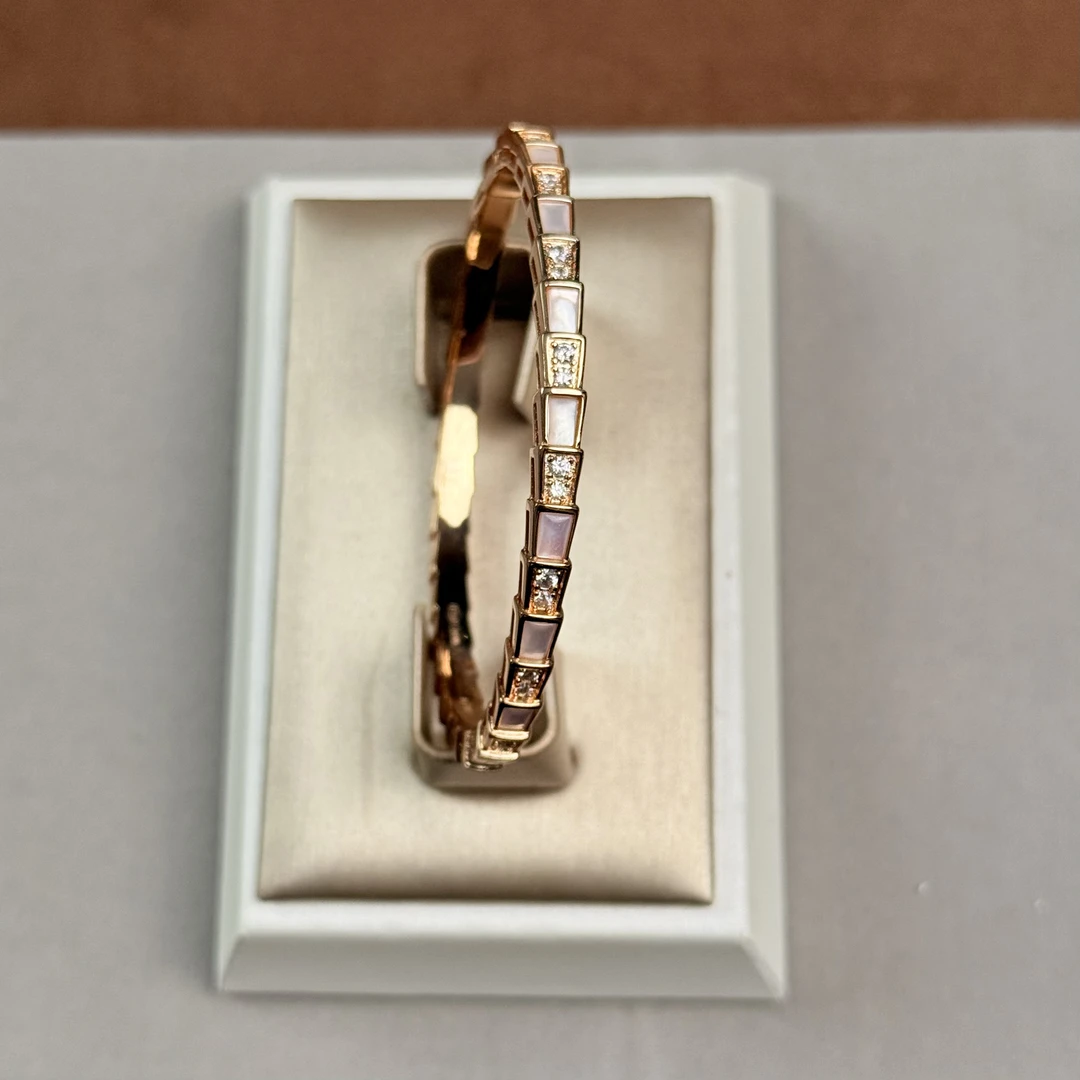 YB004卡扣蛇手环带钻高定轻奢