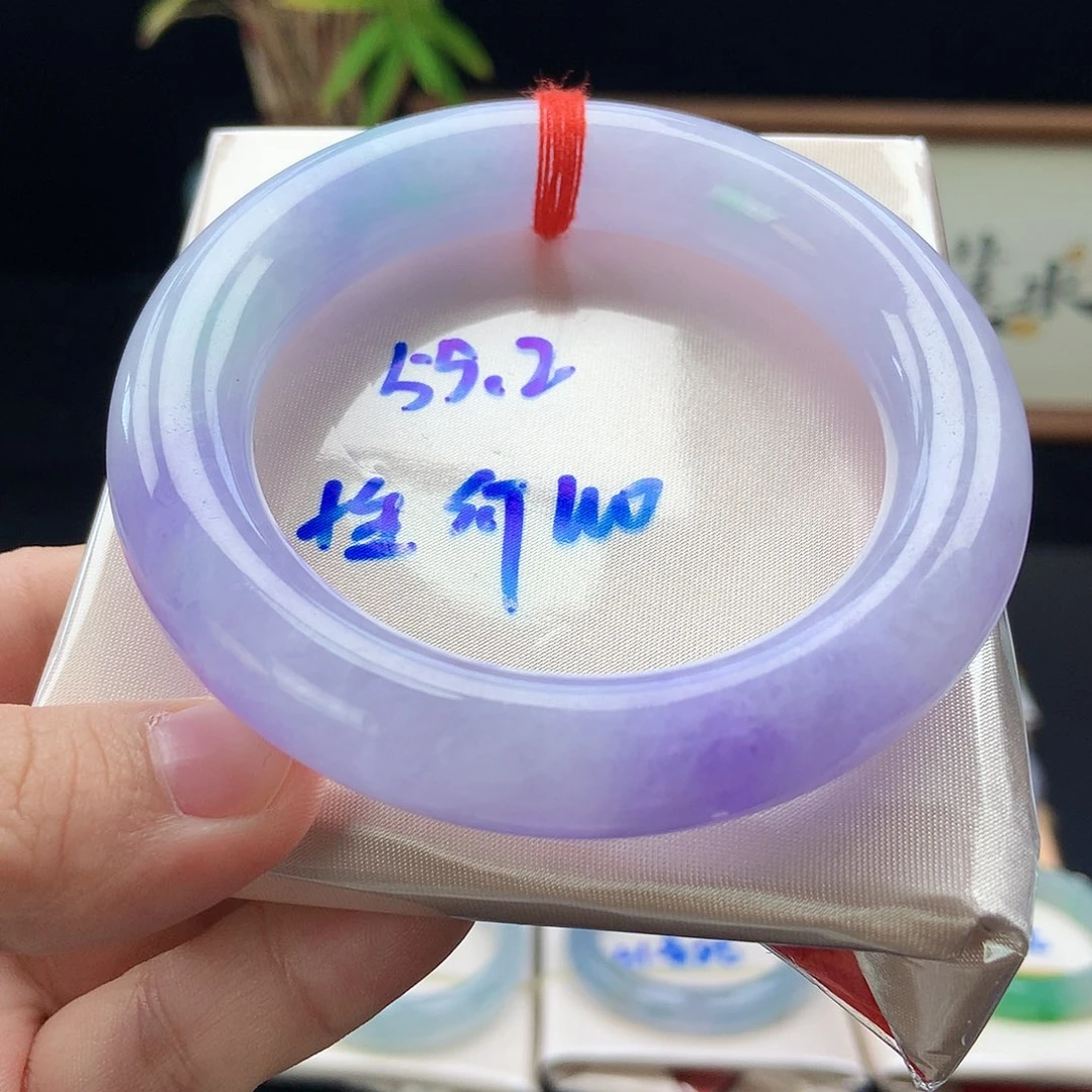 未镶嵌手镯翡翠40号春彩紫罗兰