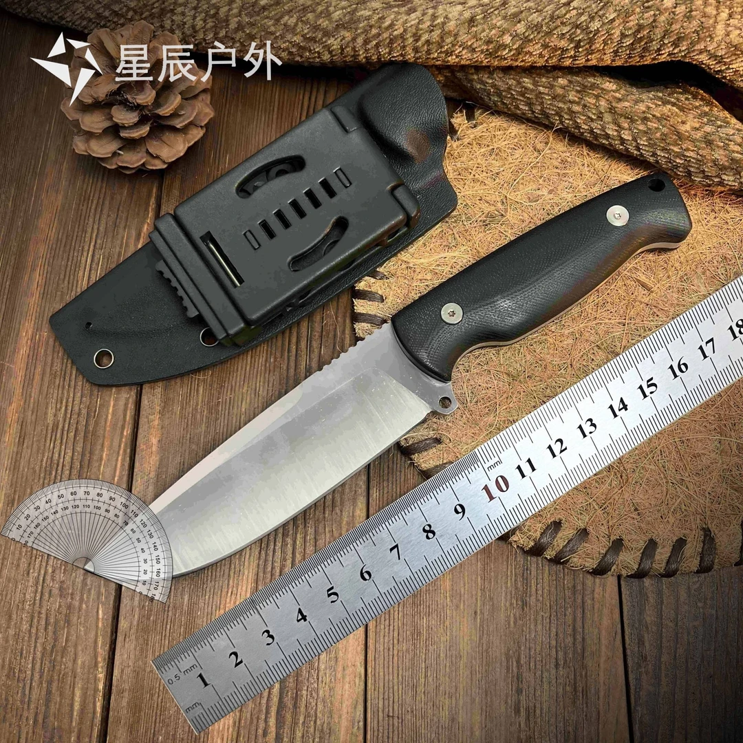 【狩之】440C钢 一体龙骨 G10手柄 K鞘版 户外 露营 便携工具