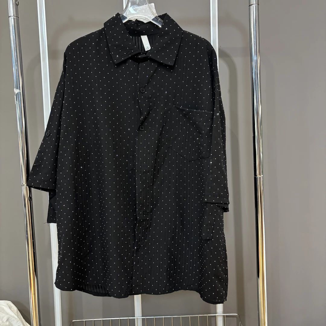 【C101】夏季衬衣四季通用速干对襟长袖青少年时尚男士衬衫