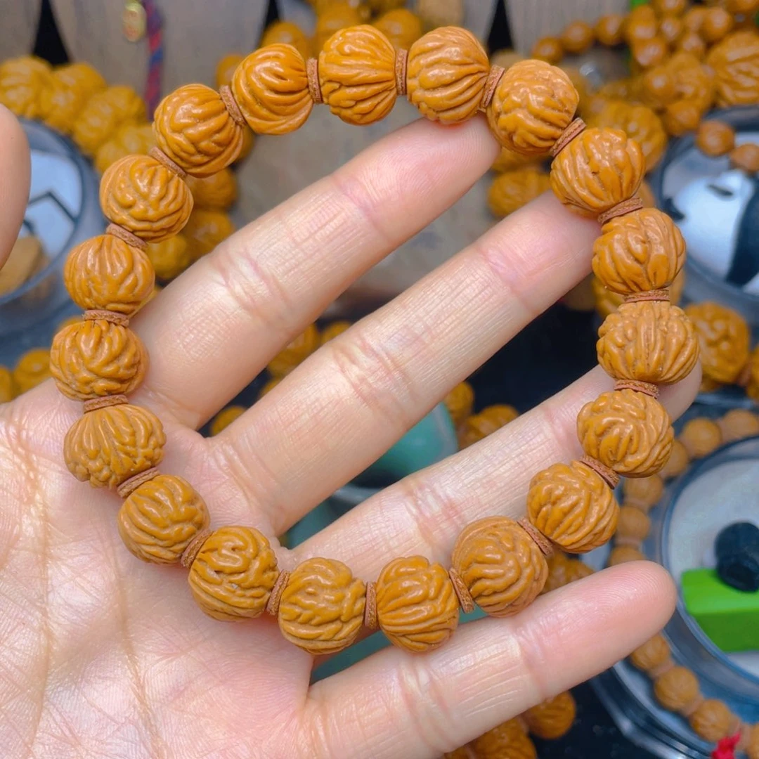 桃木1.4金蟾纹手串