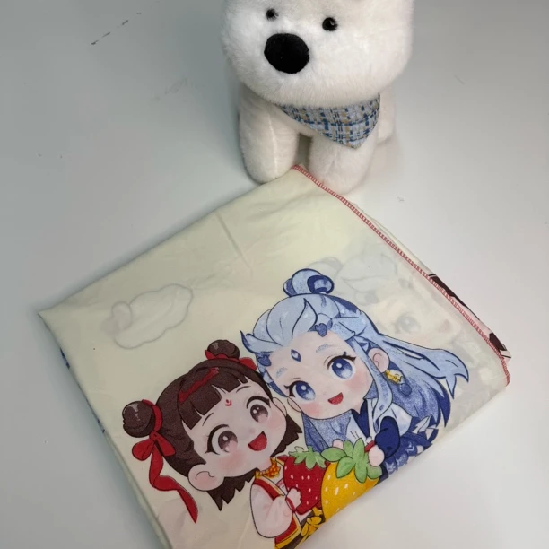 特惠爆款哪吒柔软亲肤锁边微瑕床单