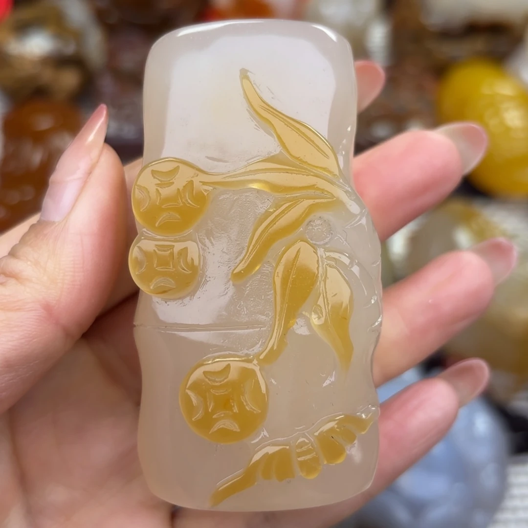 未镶嵌把件玛瑙/玉髓