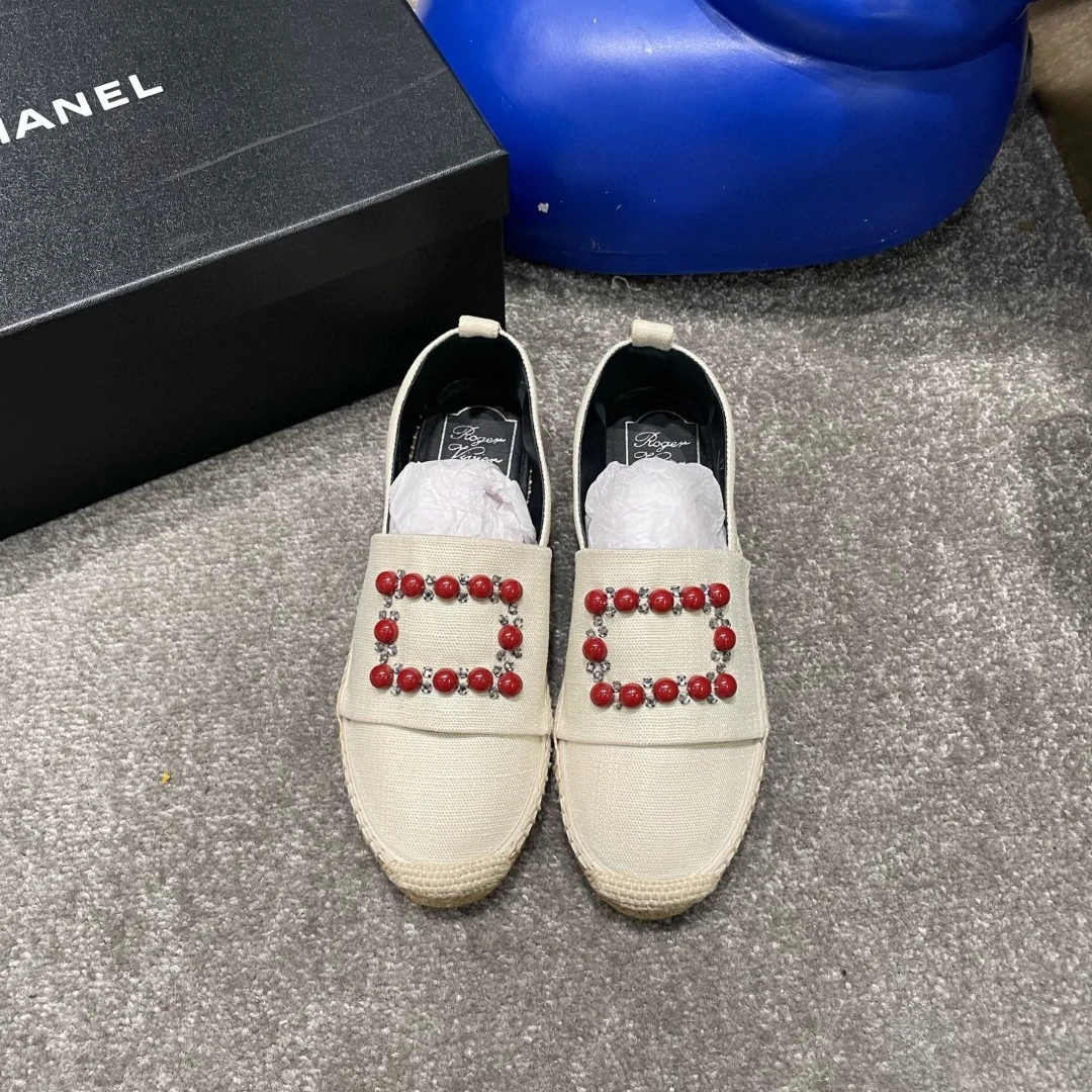 99新 Roger Vivier/罗杰·维威耶 编织底渔夫鞋/鞋码37
