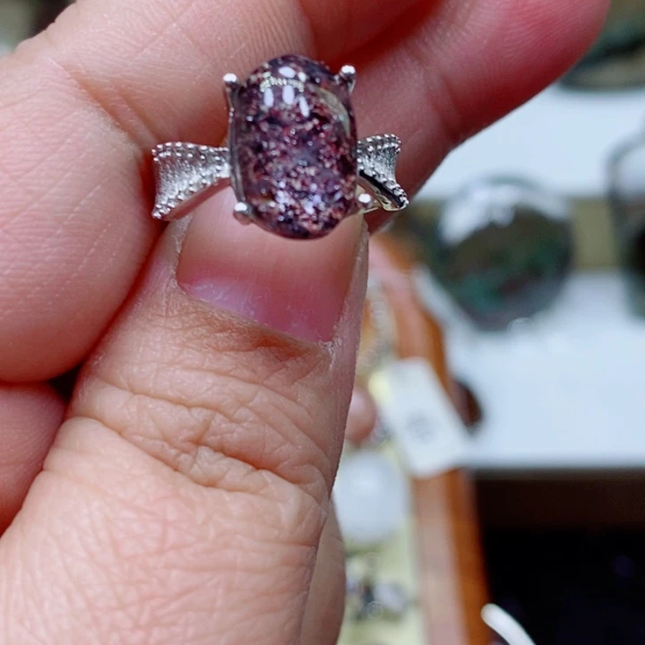 水晶戒指未镶嵌v***l水晶