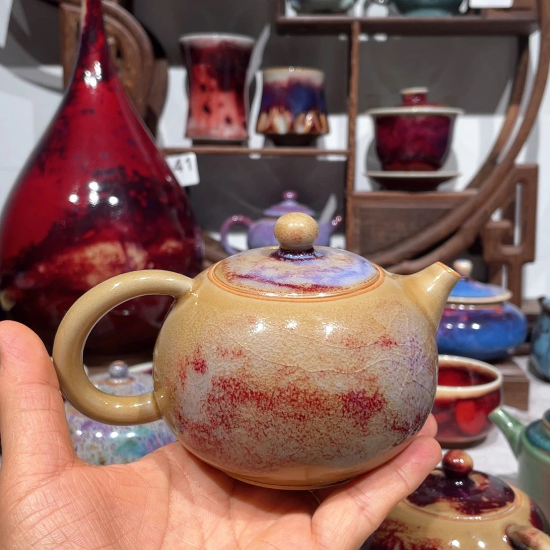 中国神后钧瓷茶器。微瑕