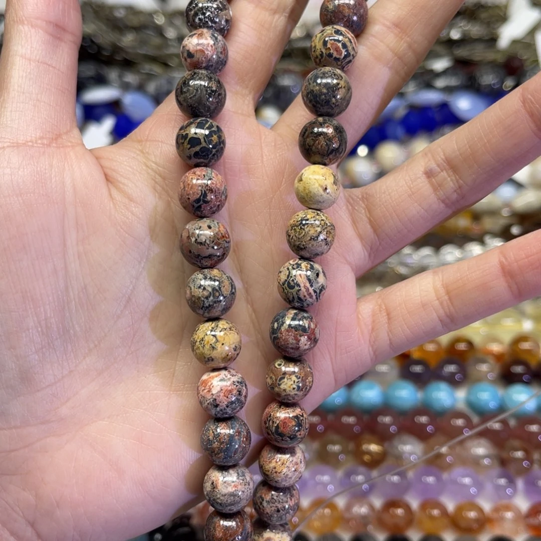 玛瑙/玉髓散珠天然豹纹玛瑙卡10➕的长条38厘米