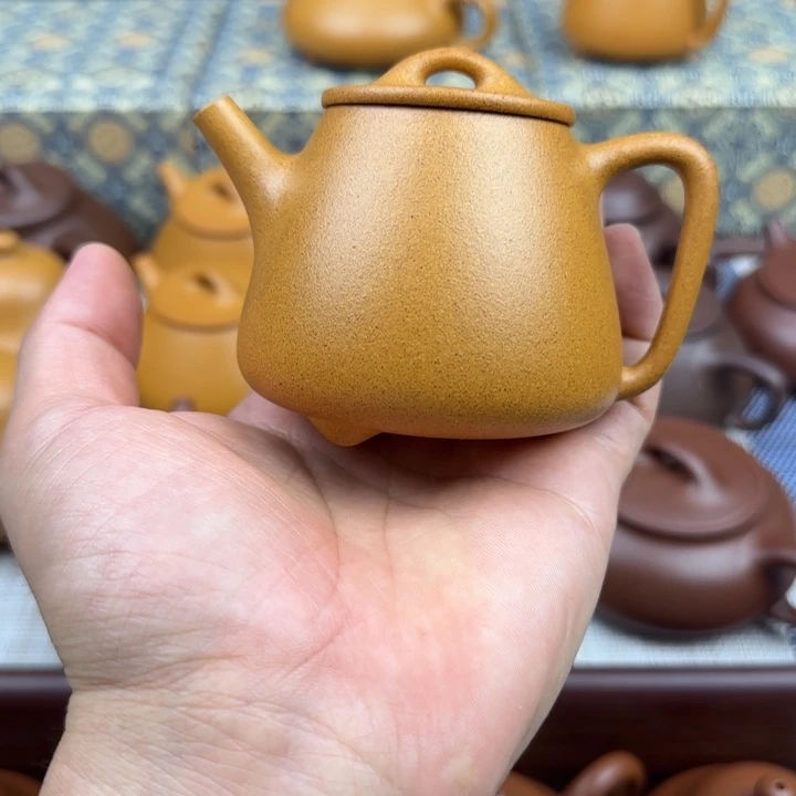 孔***师茶壶紫砂黄金段零添加