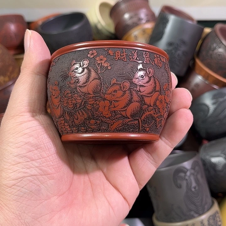 茶杯紫砂全手工紫砂主人杯