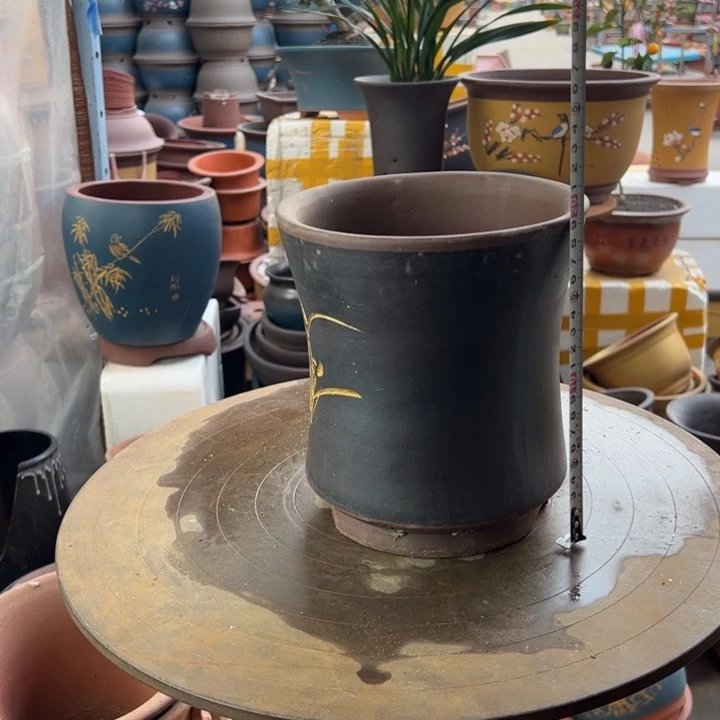 紫砂黑桶小 口径 18×20