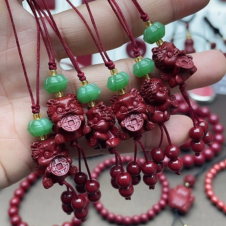 紫砂手机挂吞金兽手机挂