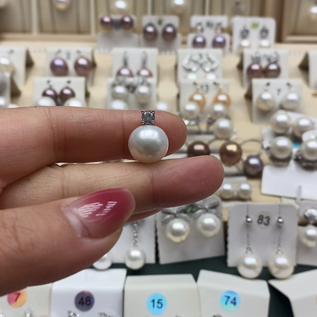 淡水珍珠颈饰银S925镶嵌