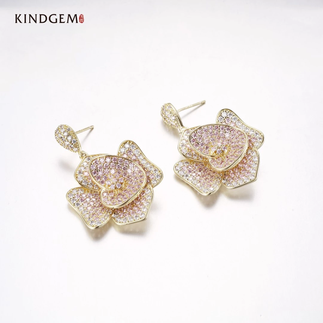 铜合金合成锆石耳饰 BL167XFPC-26898简约时尚轻奢高级感耳环