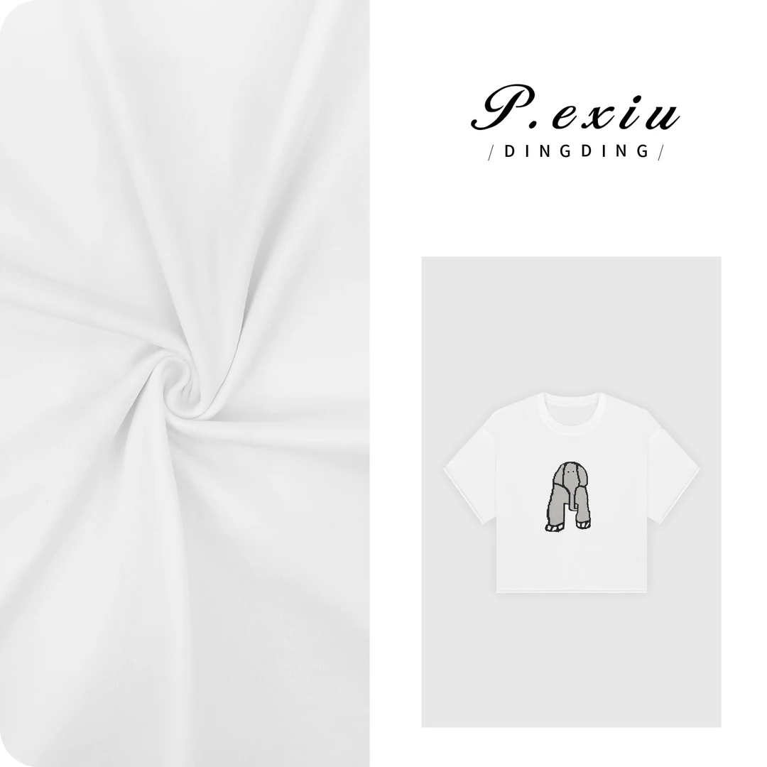 【小象T】100%棉韩版宽松减龄圆领T恤 W-63057