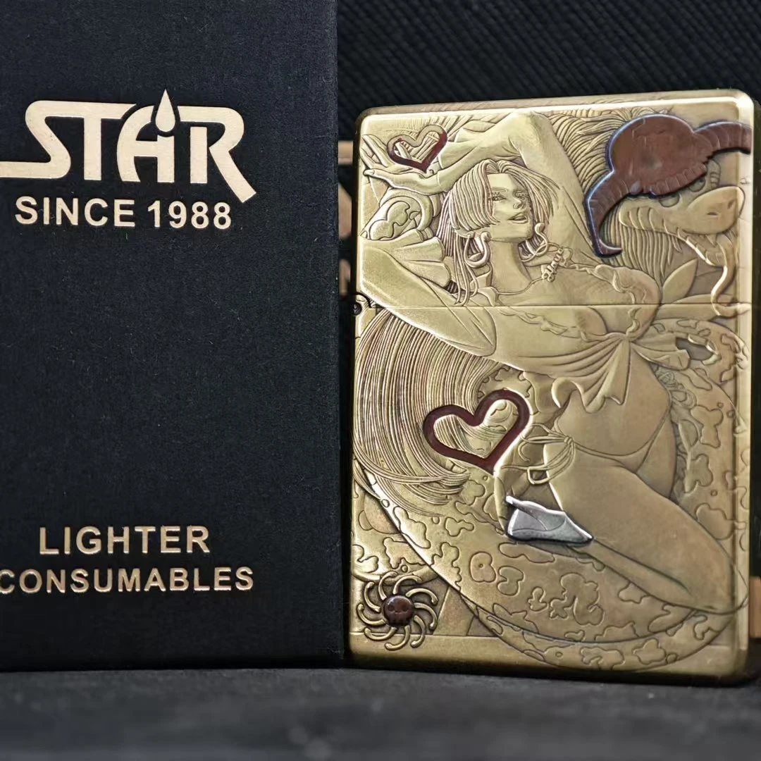 恒星STAR   ST9  纲手女帝    镶嵌   黄铜   煤油打火机
