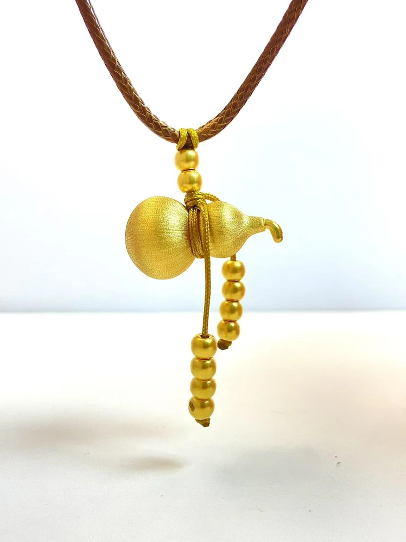 2老庙足金金坨坨葫芦吊坠