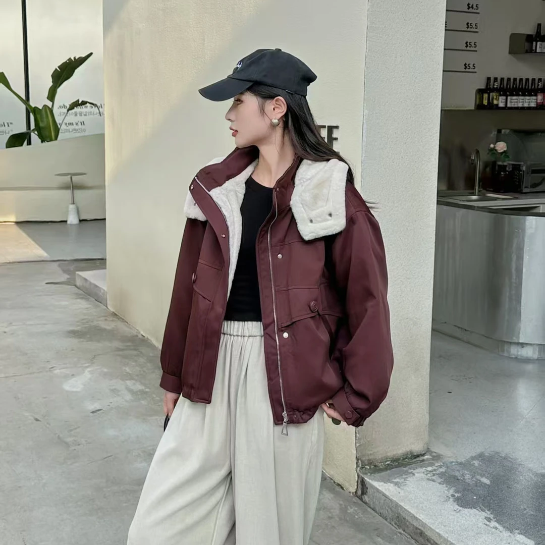 无印心匠连帽加绒~ 短款 百搭保暖 秋冬款 A88689