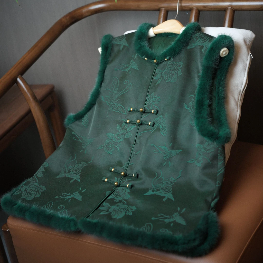 『雾山』新中式桑蚕丝国风棉马甲DHWQ6673