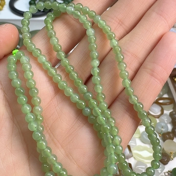 和田玉（碧玉）未镶嵌颈饰4mm