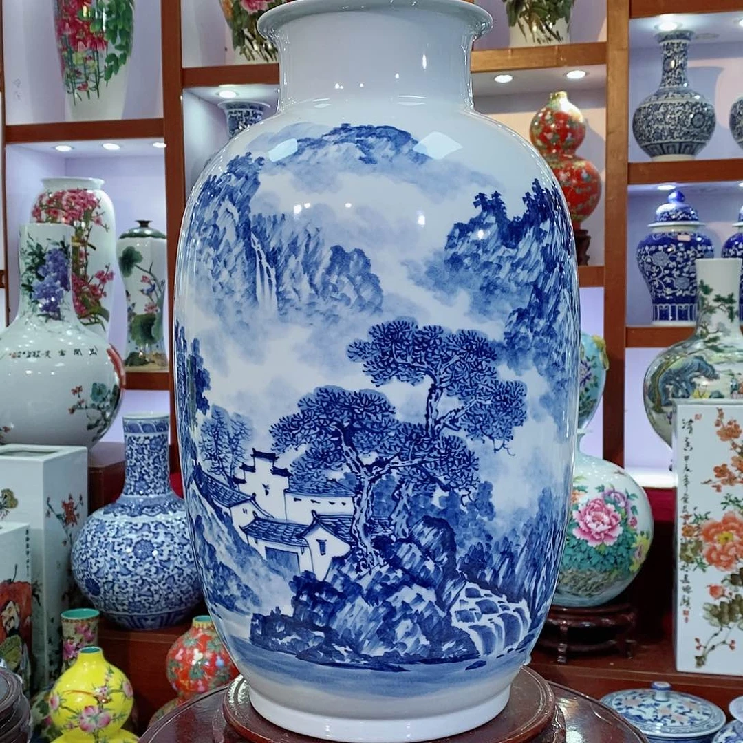 瓶全手绘给冬瓜瓶