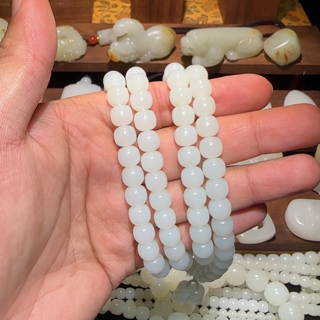 和田玉未镶嵌手链