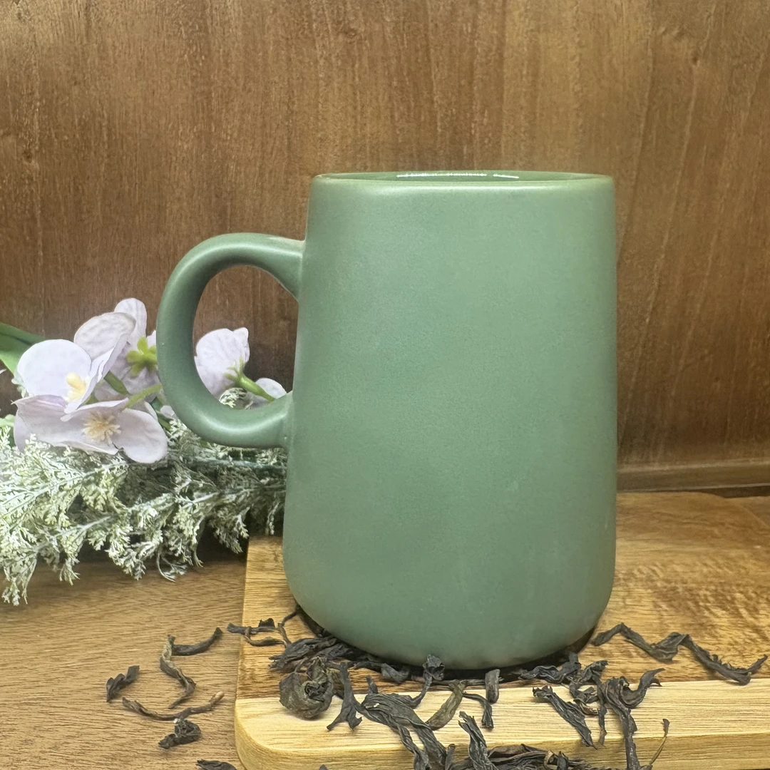 【绿荫森系】430ml大容量泡茶美式咖啡杯牛奶马克夏日暖冬日式手工