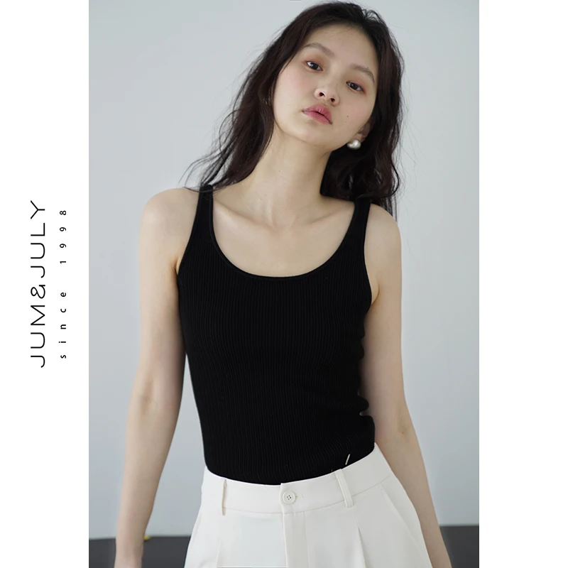 嘉茱莉针织吊带背心女2025年夏季新款小个子内搭打底上衣美背B215