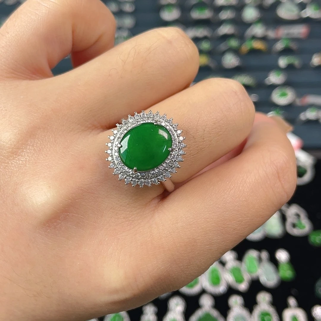 未镶嵌戒指翡翠戒指