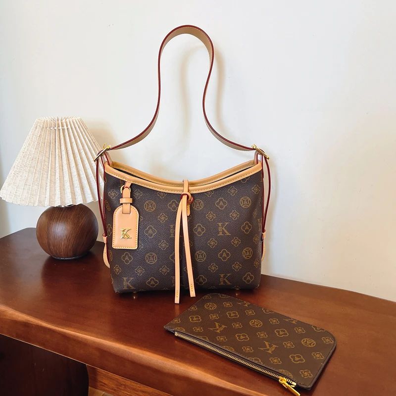 2025百搭单肩包时尚托特包腋下斜跨包购物袋妈咪包子母包轻奢女包