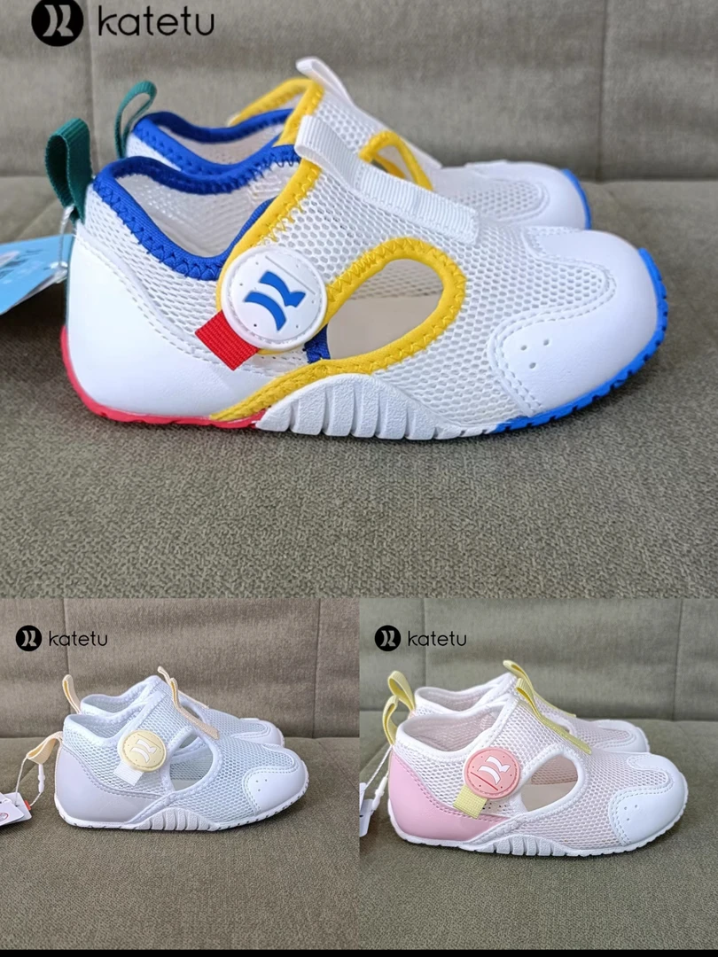 X3BE047卡特兔男女学步鞋夏季驱蚊鞋透气网鞋防滑软底婴儿机能鞋