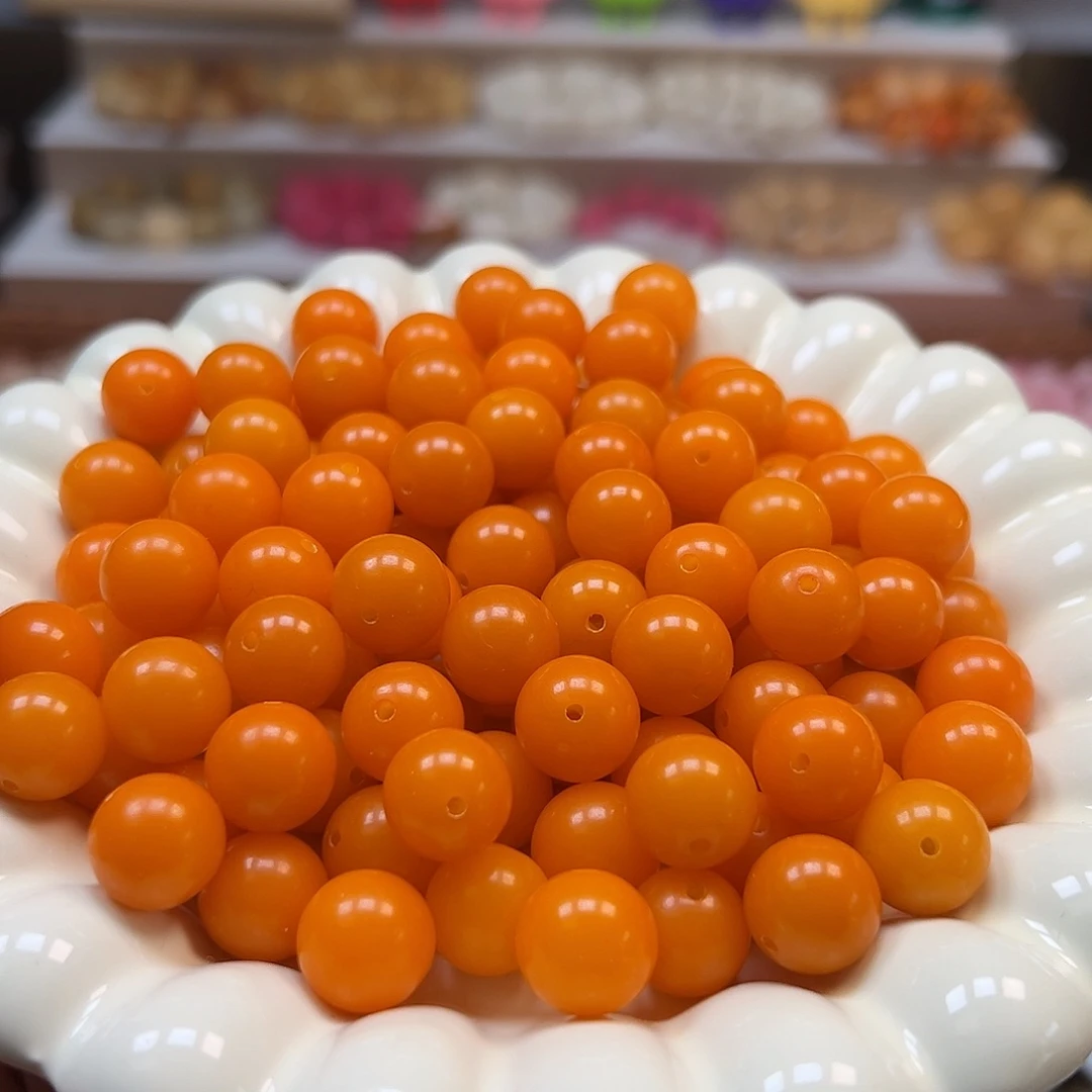手串菩提根/象牙果卡12金橘圆120颗
