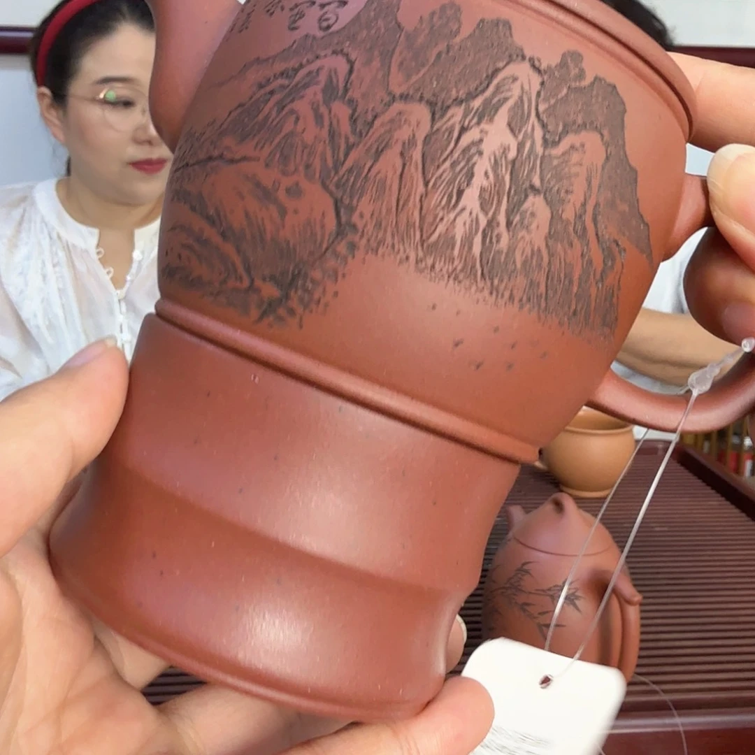 茶壶紫砂黄龙山原矿红皮龙270