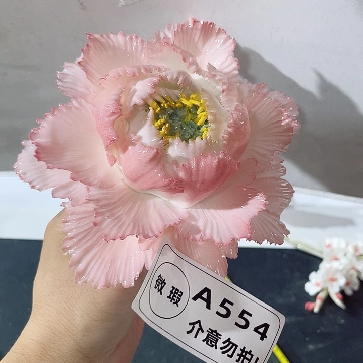 瓷片纯陶瓷手工捏花