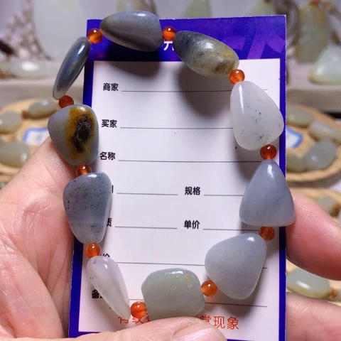 和田玉（青白玉）手串未镶嵌