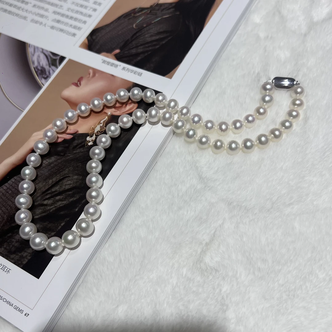 小霞珠宝-淡水无核珍珠项链7.5-8.5mm