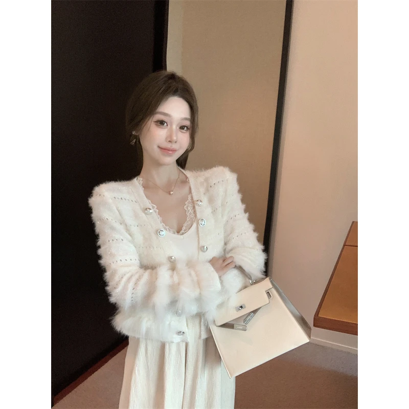 【Daily矜贵】超高性价比狐狸毛针织衫百搭纯欲开衫