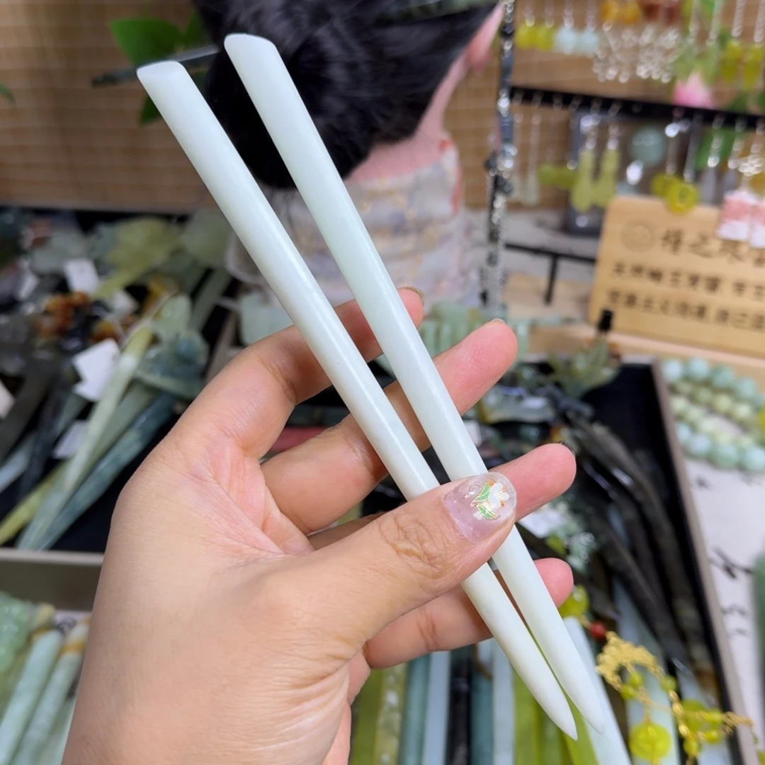 蛇纹石玉未镶嵌发饰