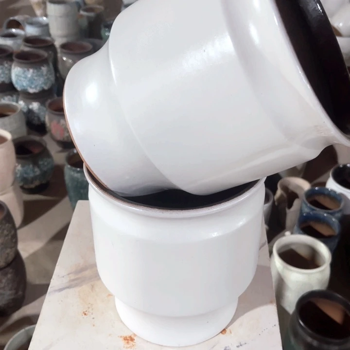 紫砂花盆口径20高度22两只正品