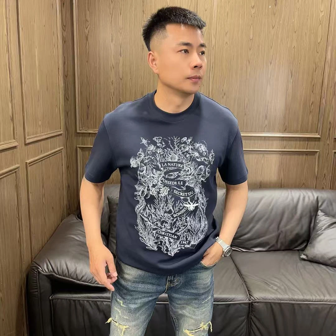 25秋冬5014男士时尚休闲简约弹力百搭个性圆领短袖T恤