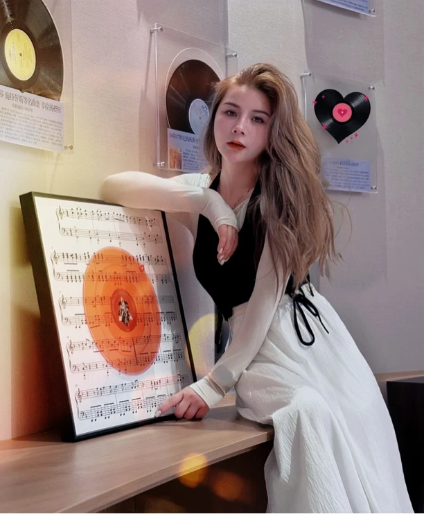 百搭轻松法式长袖连衣裙女春季撞色针织马甲两件套