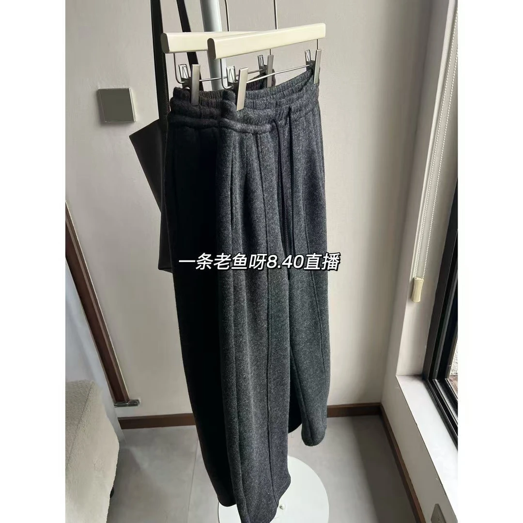 U 含羊毛高腰显瘦休闲裤女 秋冬加厚保暖加绒加厚裤子1727