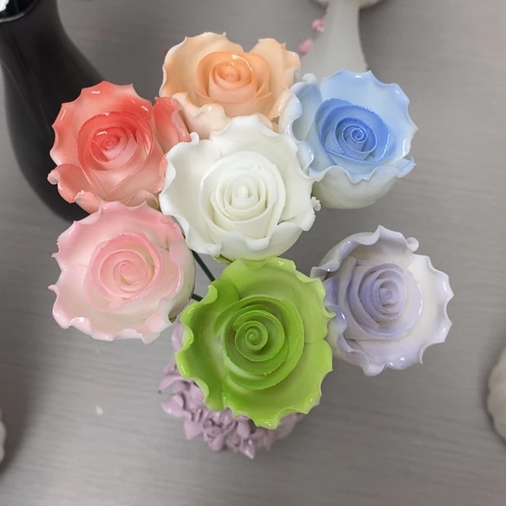 陶瓷陶瓷材料7朵组合