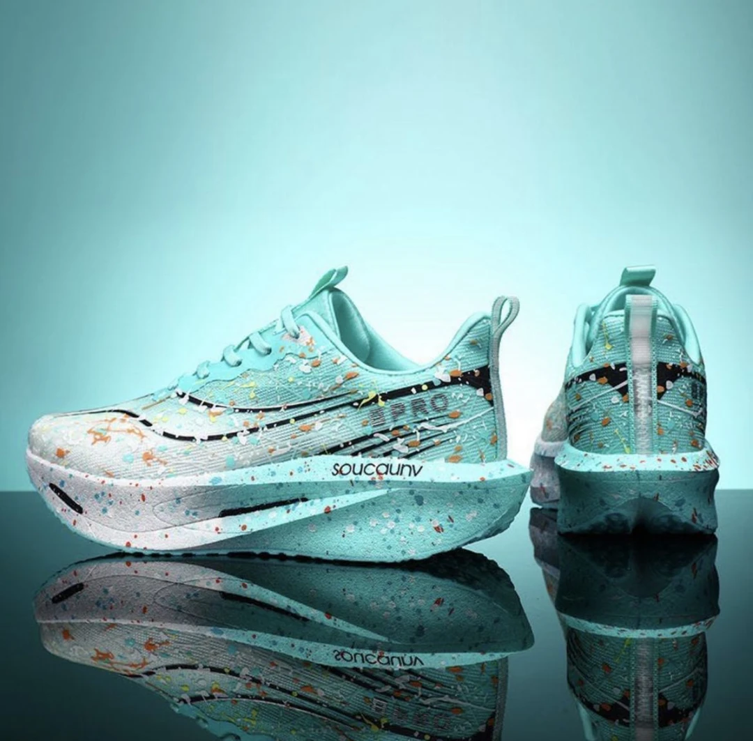 QQ狼3.0夏季透气专业尼龙板跑鞋 超轻透气缓震回弹马拉松竞速跑鞋