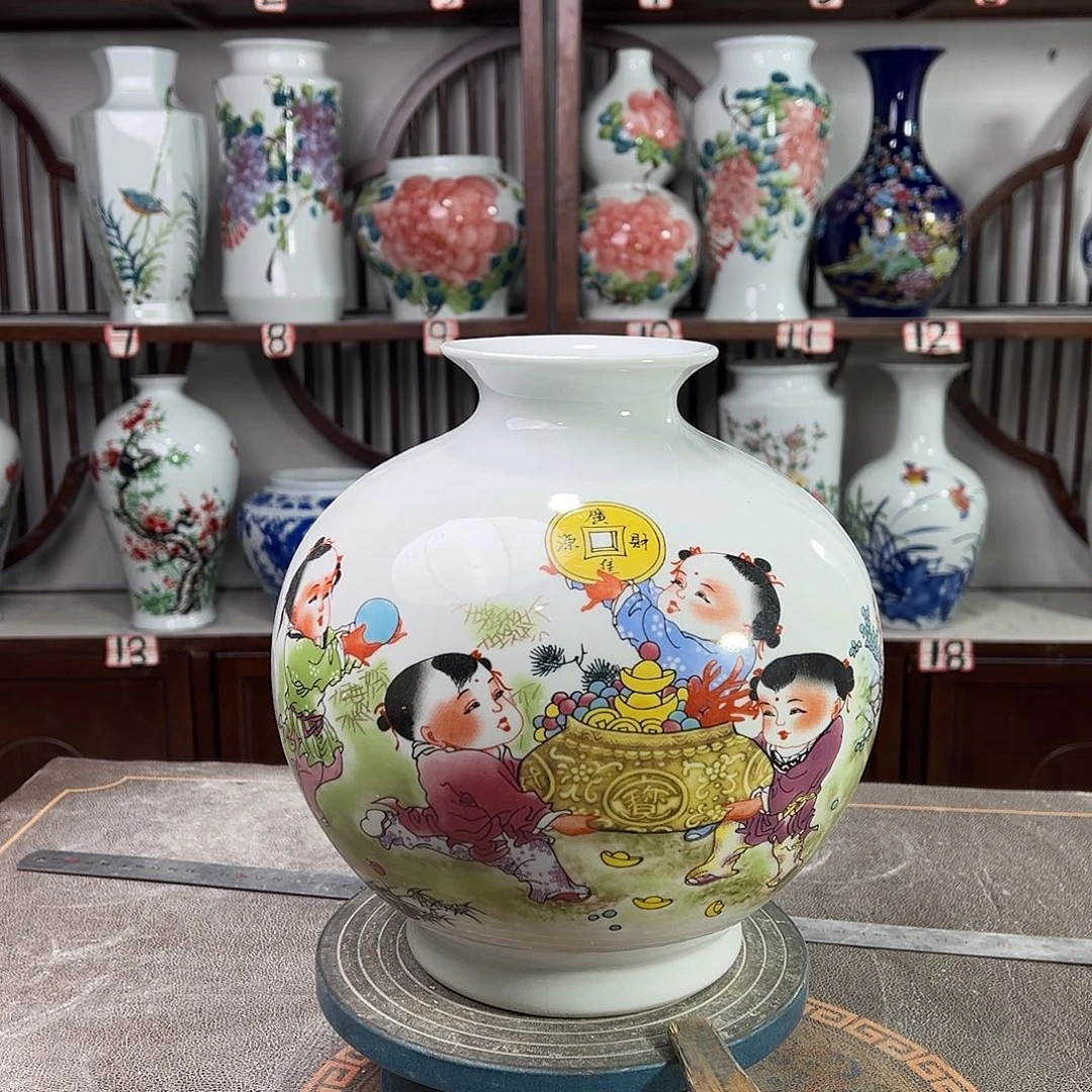 摆件陶景德镇陶瓷石进宝