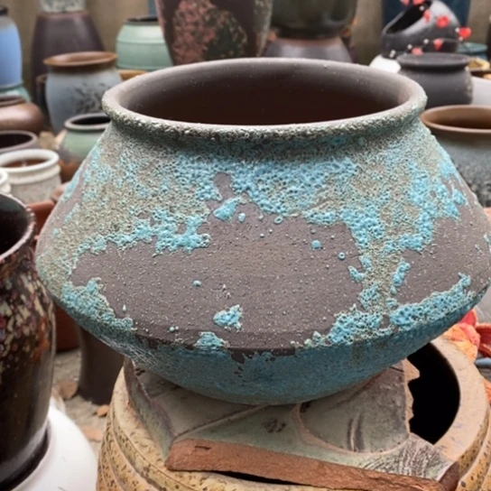 【闪购商品】紫砂花盆高约19口19手工