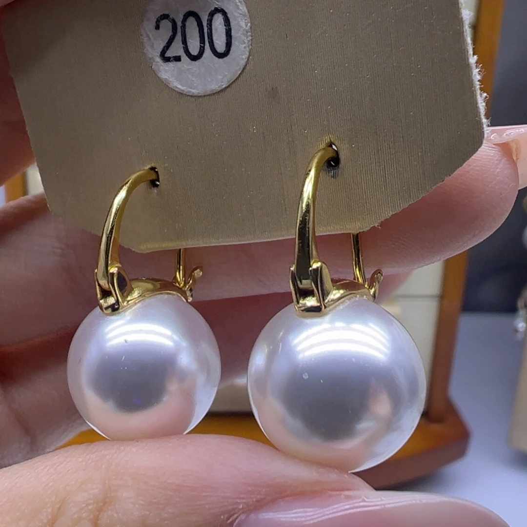 银S925镶嵌淡水珍珠耳饰
