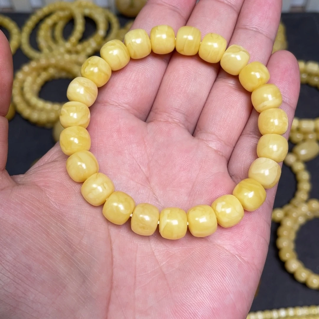 蜜蜡未镶嵌裸石蜜蜡手串10.2mm