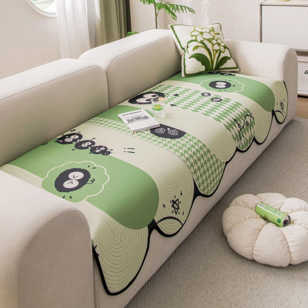 麦颜冰丝沙发垫夏用沙发凉席垫2025新款夏季凉感异形卡通坐垫盖布