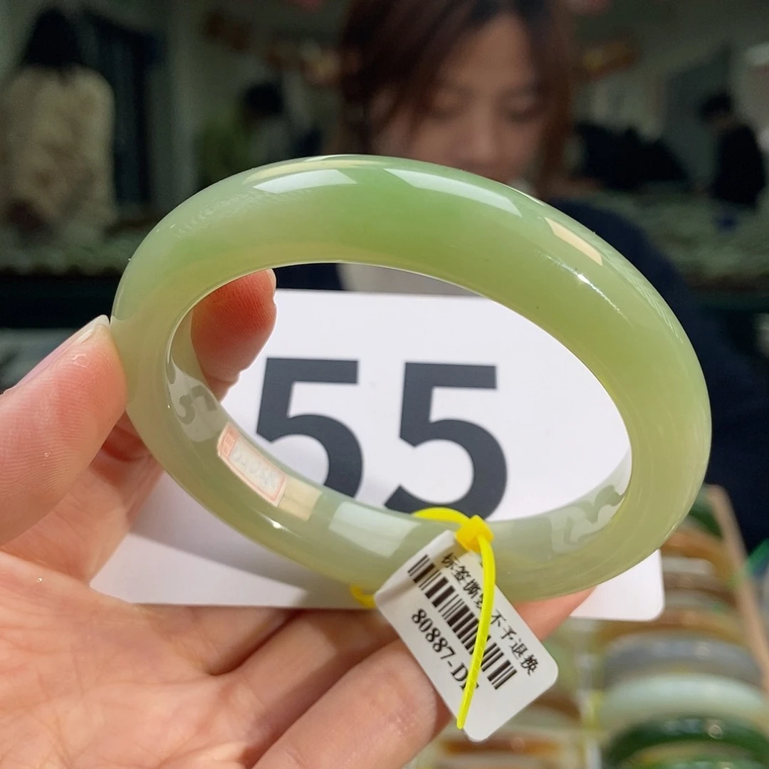 和田玉（翠青玉）手镯未镶嵌