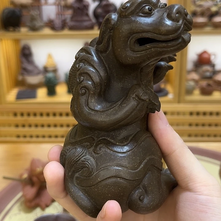 聚***哥紫砂茶宠紫砂年兽茶宠摆件茶宠